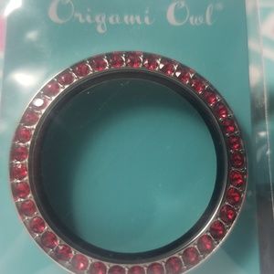 Authentic Origami Owl Large Siam Crystal Face